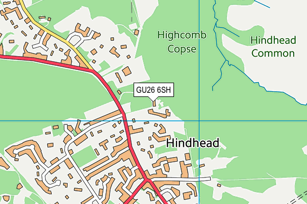 GU26 6SH map - OS VectorMap District (Ordnance Survey)