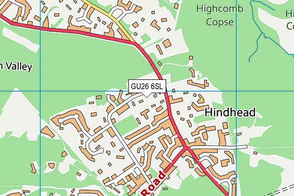 GU26 6SL map - OS VectorMap District (Ordnance Survey)