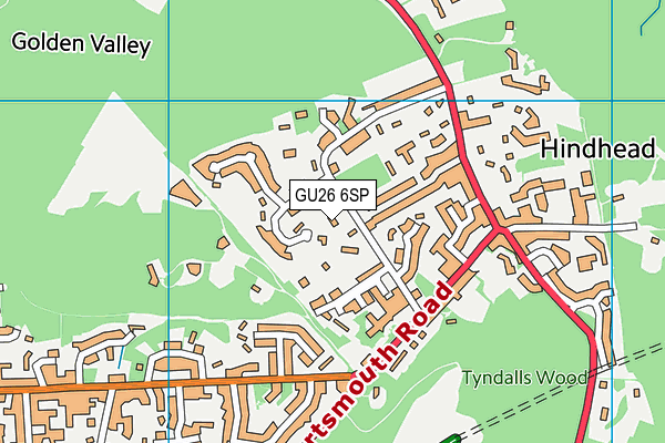 GU26 6SP map - OS VectorMap District (Ordnance Survey)