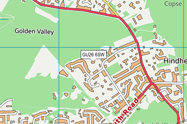 GU26 6SW map - OS VectorMap District (Ordnance Survey)