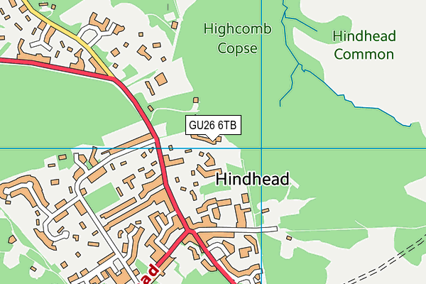 GU26 6TB map - OS VectorMap District (Ordnance Survey)