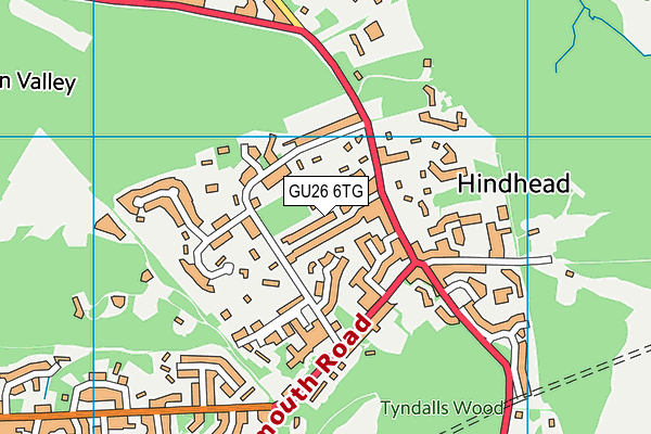 GU26 6TG map - OS VectorMap District (Ordnance Survey)