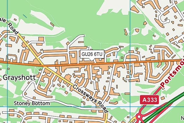 GU26 6TU map - OS VectorMap District (Ordnance Survey)