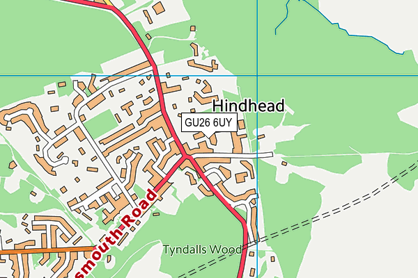 GU26 6UY map - OS VectorMap District (Ordnance Survey)