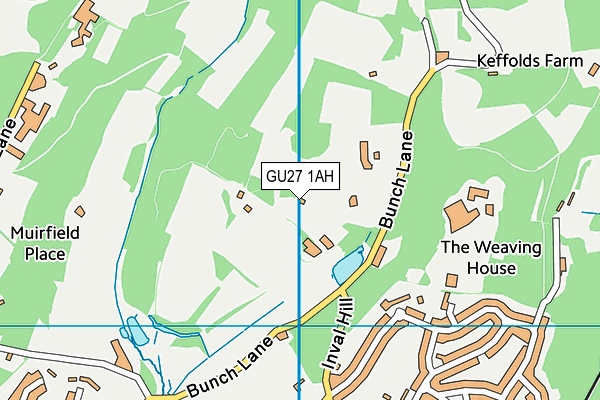 GU27 1AH map - OS VectorMap District (Ordnance Survey)