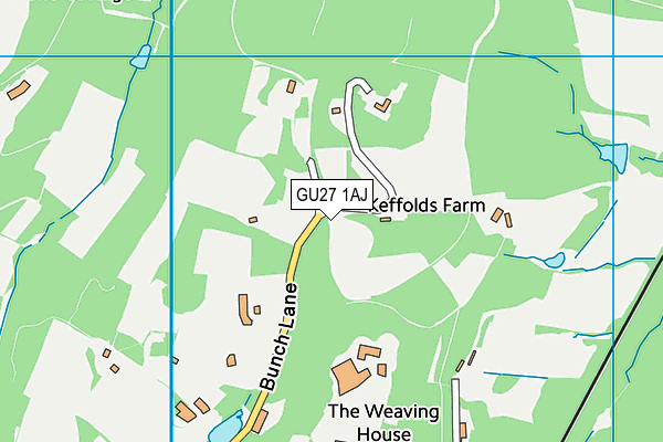 GU27 1AJ map - OS VectorMap District (Ordnance Survey)