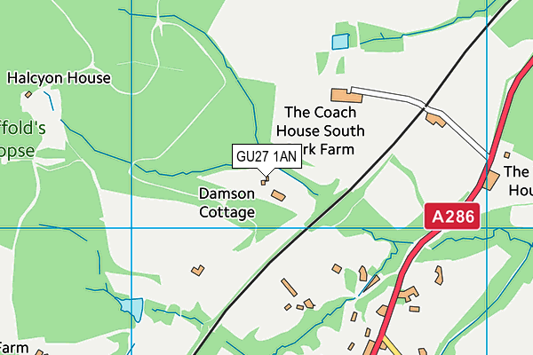 GU27 1AN map - OS VectorMap District (Ordnance Survey)