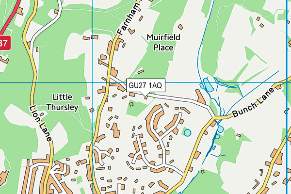 GU27 1AQ map - OS VectorMap District (Ordnance Survey)