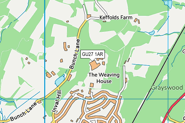 GU27 1AR map - OS VectorMap District (Ordnance Survey)