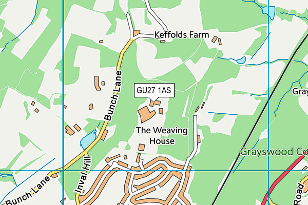 GU27 1AS map - OS VectorMap District (Ordnance Survey)