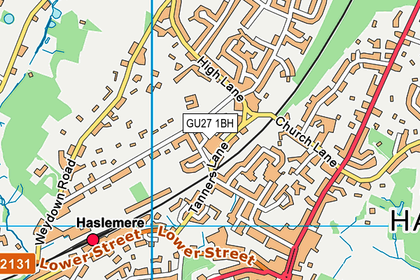 GU27 1BH map - OS VectorMap District (Ordnance Survey)