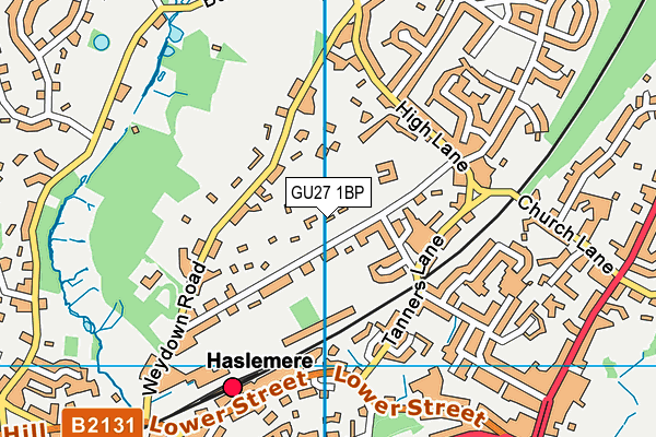 GU27 1BP map - OS VectorMap District (Ordnance Survey)