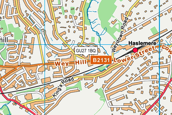 GU27 1BQ map - OS VectorMap District (Ordnance Survey)