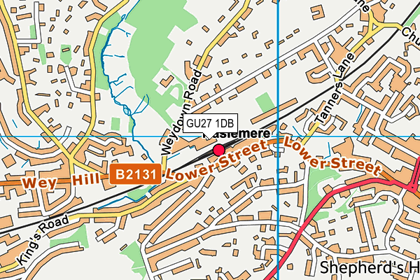 GU27 1DB map - OS VectorMap District (Ordnance Survey)