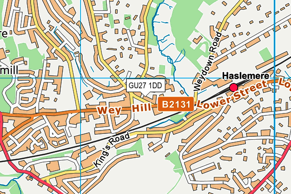 GU27 1DD map - OS VectorMap District (Ordnance Survey)