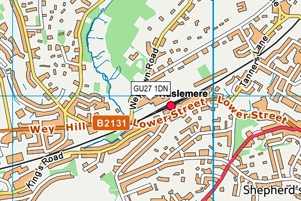 GU27 1DN map - OS VectorMap District (Ordnance Survey)