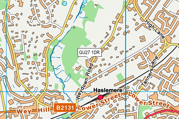 GU27 1DR map - OS VectorMap District (Ordnance Survey)