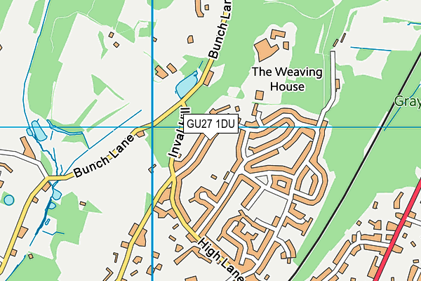GU27 1DU map - OS VectorMap District (Ordnance Survey)