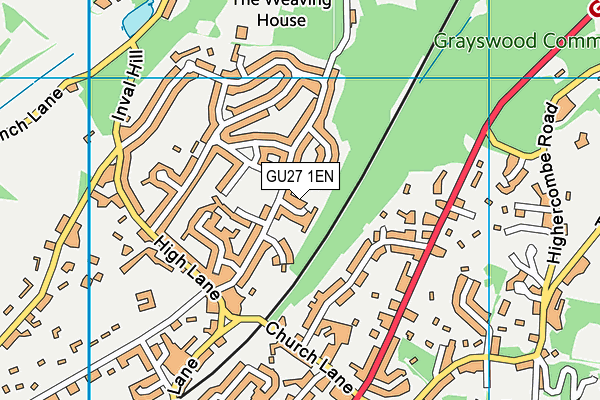 GU27 1EN map - OS VectorMap District (Ordnance Survey)