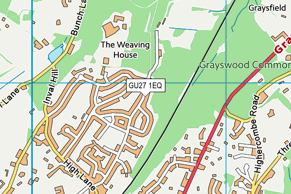 GU27 1EQ map - OS VectorMap District (Ordnance Survey)