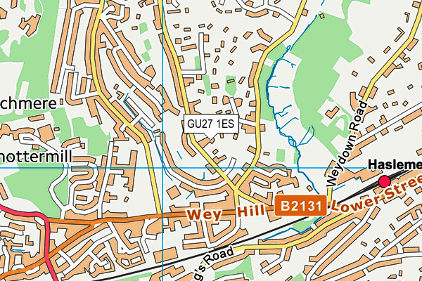 GU27 1ES map - OS VectorMap District (Ordnance Survey)