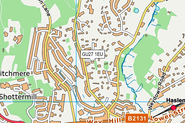 GU27 1EU map - OS VectorMap District (Ordnance Survey)