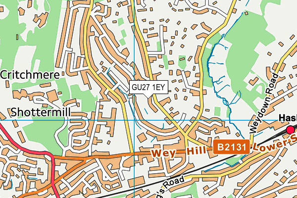 GU27 1EY map - OS VectorMap District (Ordnance Survey)