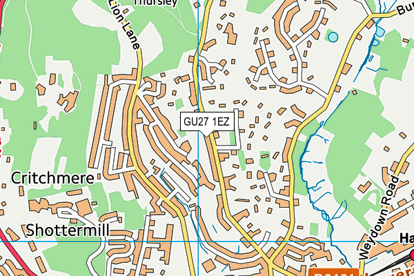 GU27 1EZ map - OS VectorMap District (Ordnance Survey)