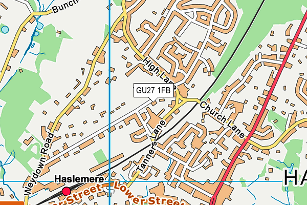 GU27 1FB map - OS VectorMap District (Ordnance Survey)