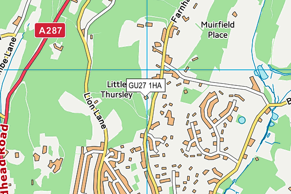 GU27 1HA map - OS VectorMap District (Ordnance Survey)