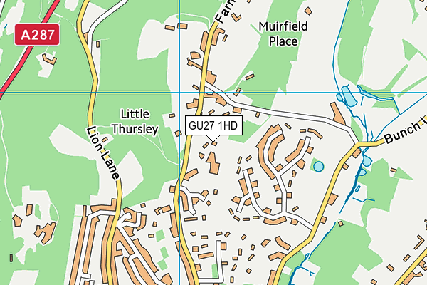 GU27 1HD map - OS VectorMap District (Ordnance Survey)