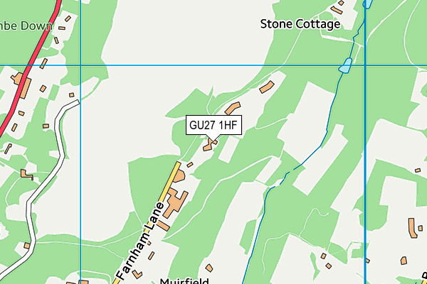 GU27 1HF map - OS VectorMap District (Ordnance Survey)