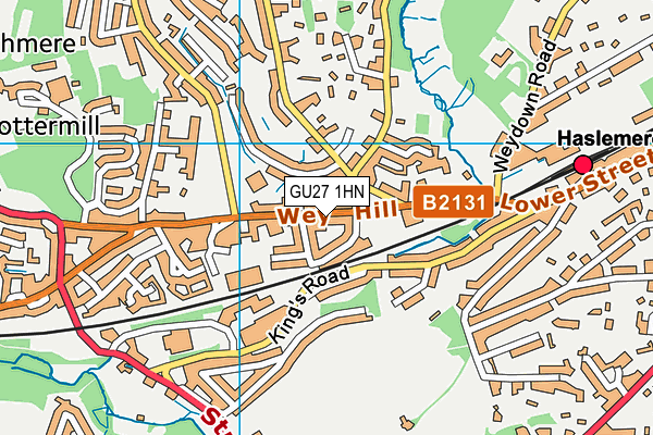 GU27 1HN map - OS VectorMap District (Ordnance Survey)