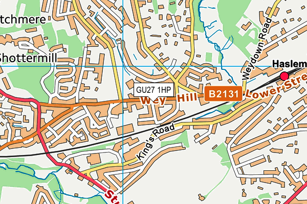 GU27 1HP map - OS VectorMap District (Ordnance Survey)