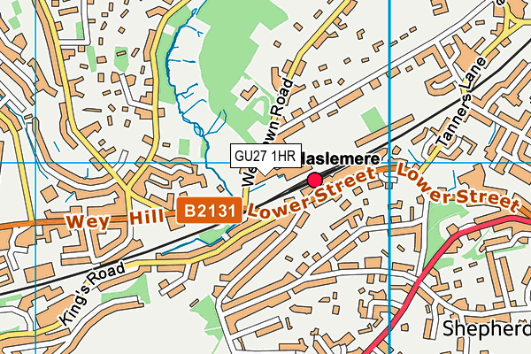GU27 1HR map - OS VectorMap District (Ordnance Survey)