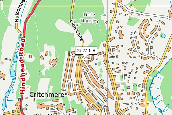 GU27 1JR map - OS VectorMap District (Ordnance Survey)