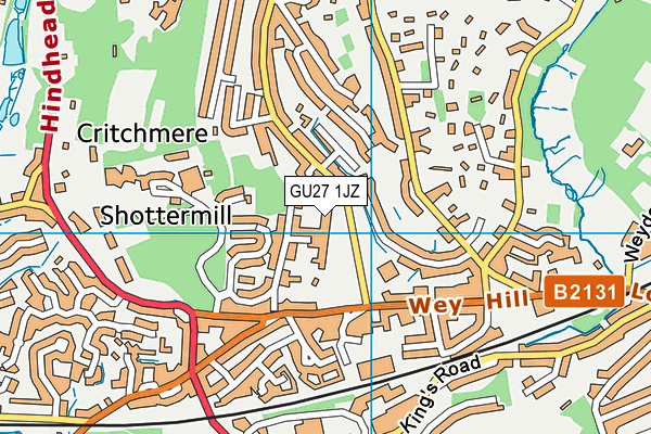 Shottermill Infant School map (GU27 1JZ) - OS VectorMap District (Ordnance Survey)