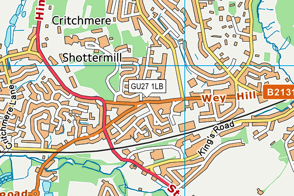 GU27 1LB map - OS VectorMap District (Ordnance Survey)