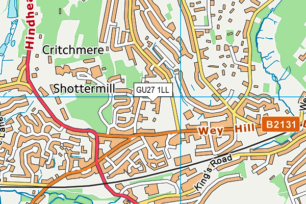 GU27 1LL map - OS VectorMap District (Ordnance Survey)