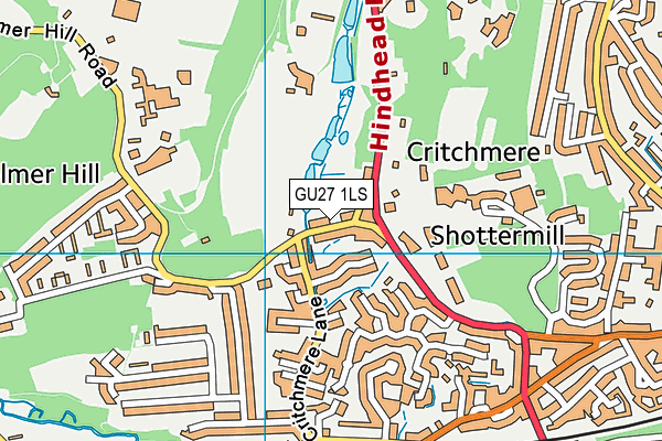 GU27 1LS map - OS VectorMap District (Ordnance Survey)