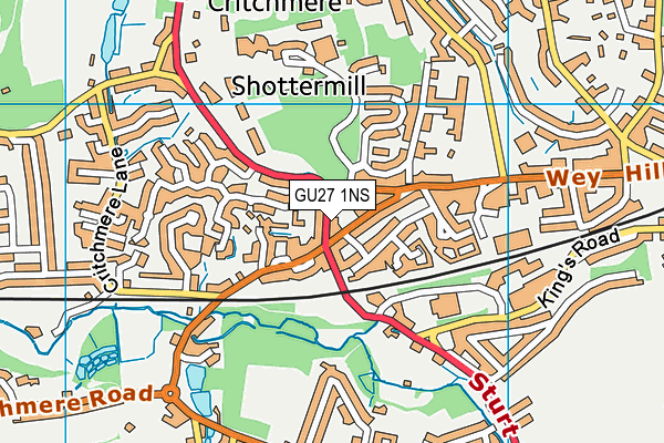 GU27 1NS map - OS VectorMap District (Ordnance Survey)