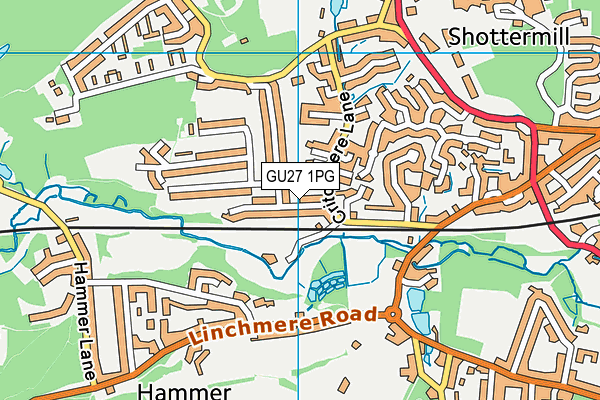 GU27 1PG map - OS VectorMap District (Ordnance Survey)