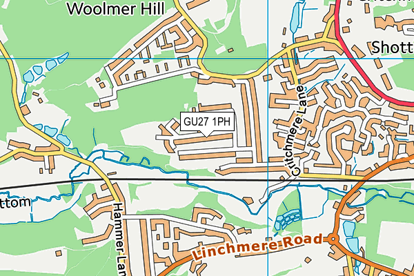 GU27 1PH map - OS VectorMap District (Ordnance Survey)