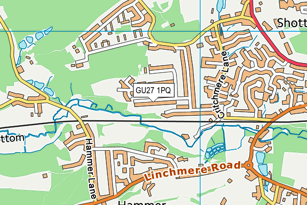 GU27 1PQ map - OS VectorMap District (Ordnance Survey)