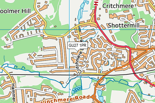 GU27 1PR map - OS VectorMap District (Ordnance Survey)