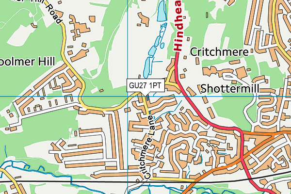 GU27 1PT map - OS VectorMap District (Ordnance Survey)
