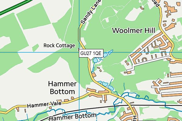 GU27 1QE map - OS VectorMap District (Ordnance Survey)