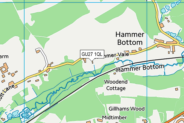 GU27 1QL map - OS VectorMap District (Ordnance Survey)