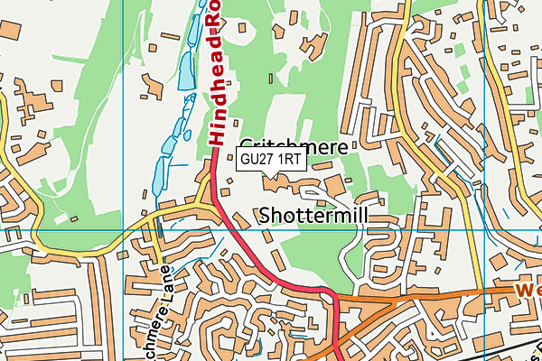 GU27 1RT map - OS VectorMap District (Ordnance Survey)