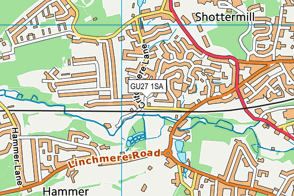 GU27 1SA map - OS VectorMap District (Ordnance Survey)